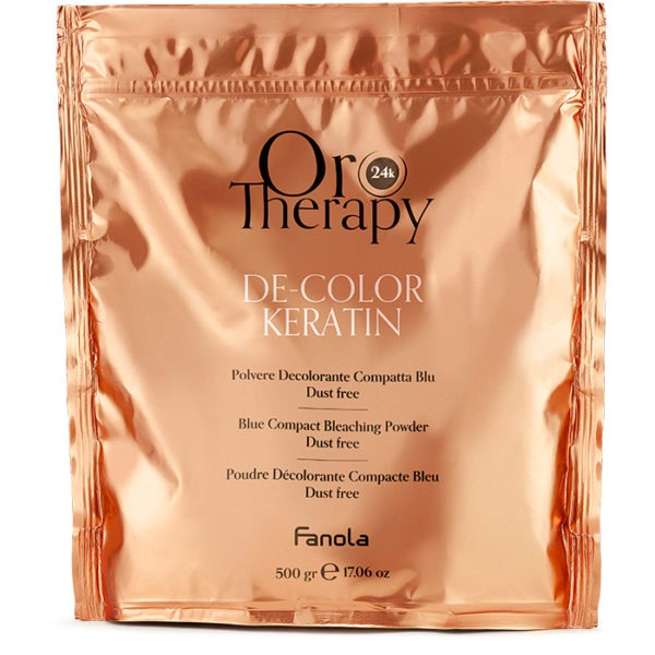 Fanola Oro Therapy De-Color Keratin 500gr. - Polvere Decolorante Blu