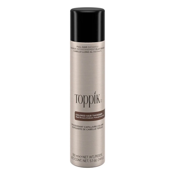 Toppik Colored Hair Thickener Spray Medium Brown 180ml- Spray Colorato Antidiradamento