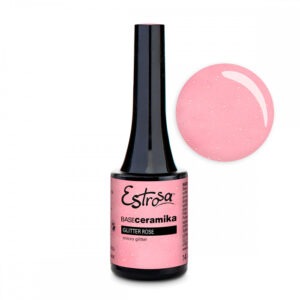 Estrosa Base Gel Builder Ceramika 14ml - Glitter Rose